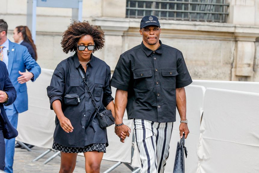 Nina e Russell Westbrook casaram em 2015 e têm três filhos. Fotografia Imago