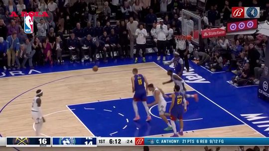 Os 35 pontos de Jokic na vitória dos Nuggets sobre os Timberwolves