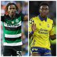 Geovany Quenda equipado à Sporting e Dário Essugi com o equipamento do Las Palmas, ambos em jogo