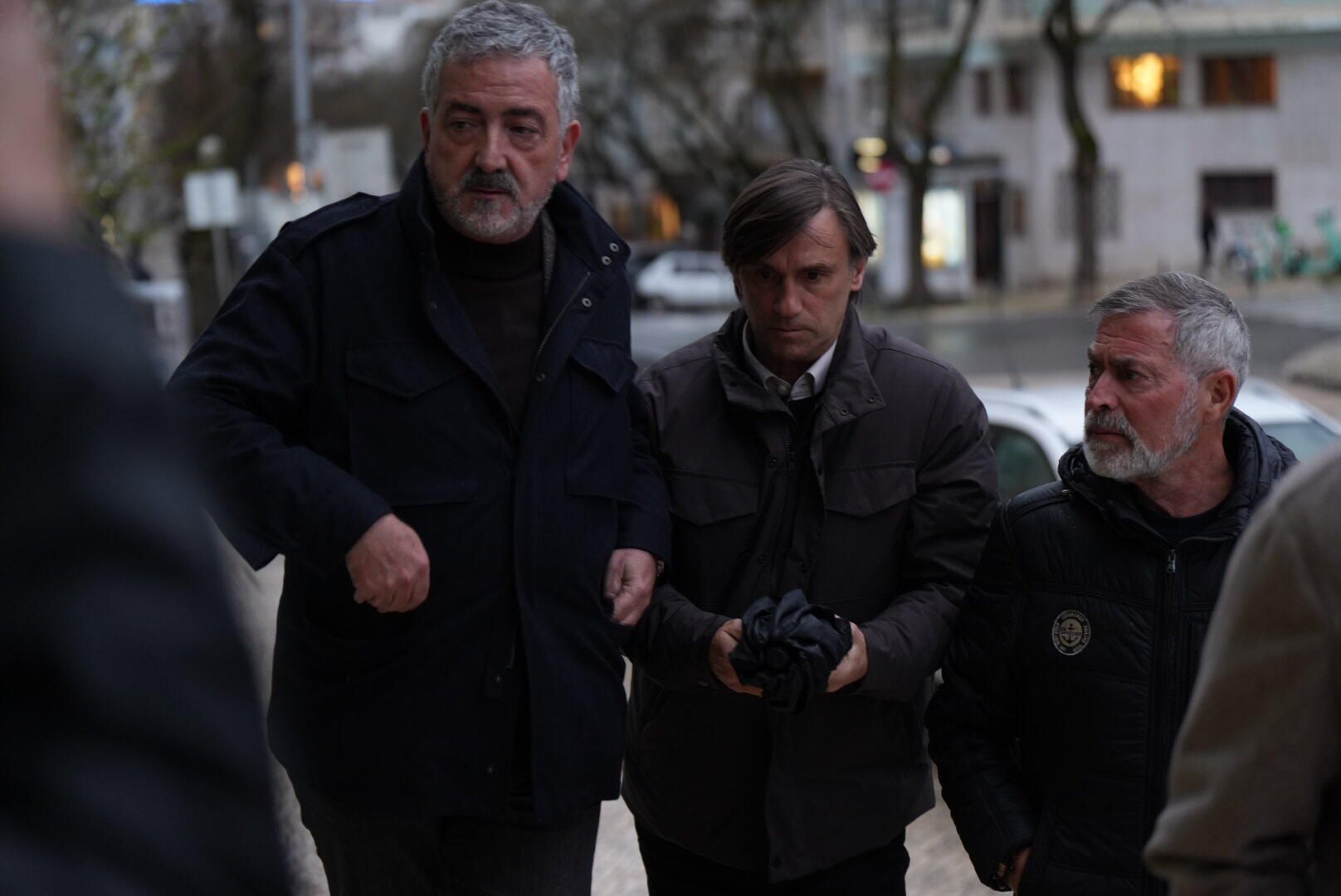 Joaquim Evangelista e Tozé, do Sindicato dos Jogadores, e João Vieira Pinto (Foto: Maycon Quiozini)
