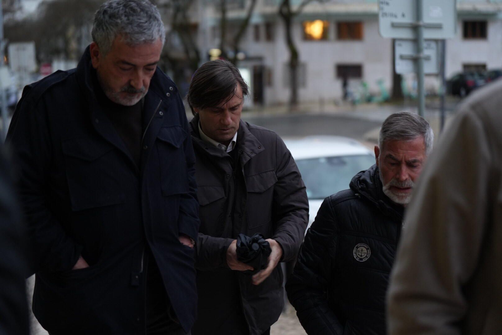 Joaquim Evangelista e Tozé, do Sindicato dos Jogadores, e João Vieira Pinto (Foto: Maycon Quiozini)