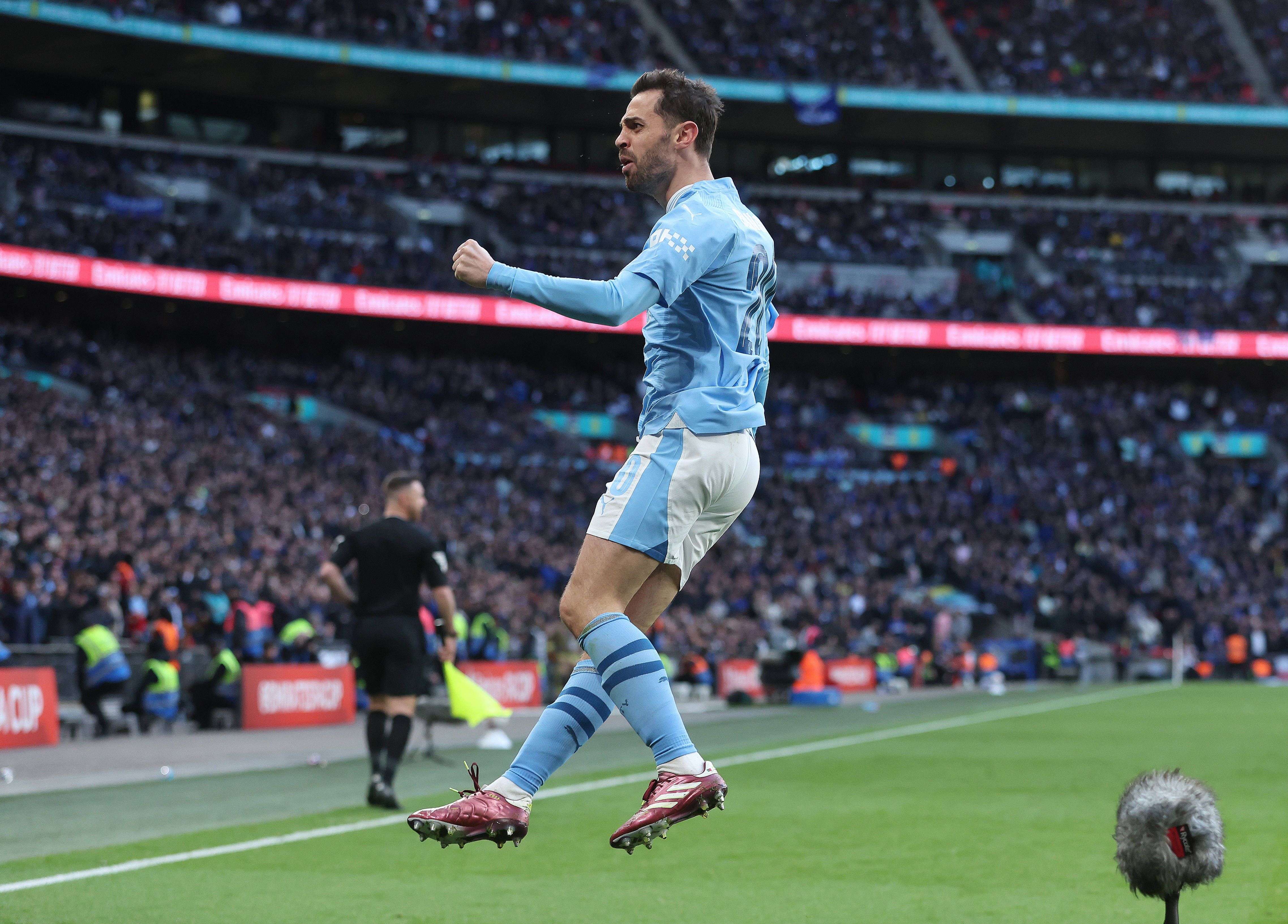 VÍDEO: Bernardo Silva coloca Man. City em vantagem em Wembley perto do fim