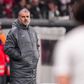Ange Postecoglou durante o jogo de Frankfurt com o Eintracht, na Liga Europa