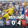 Arsenal não quis ser mordomo do Liverpool e goleou Ipswich