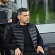 Sérgio Conceição no banco de suplentes do Milan, em San Siro