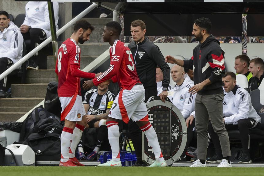 Bruno Fernandes, Mainoo e Ruben Amorim