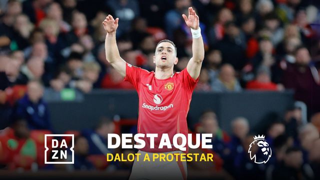 Era só um canto, mas reação de Dalot pode resumir a época do Man. Utd