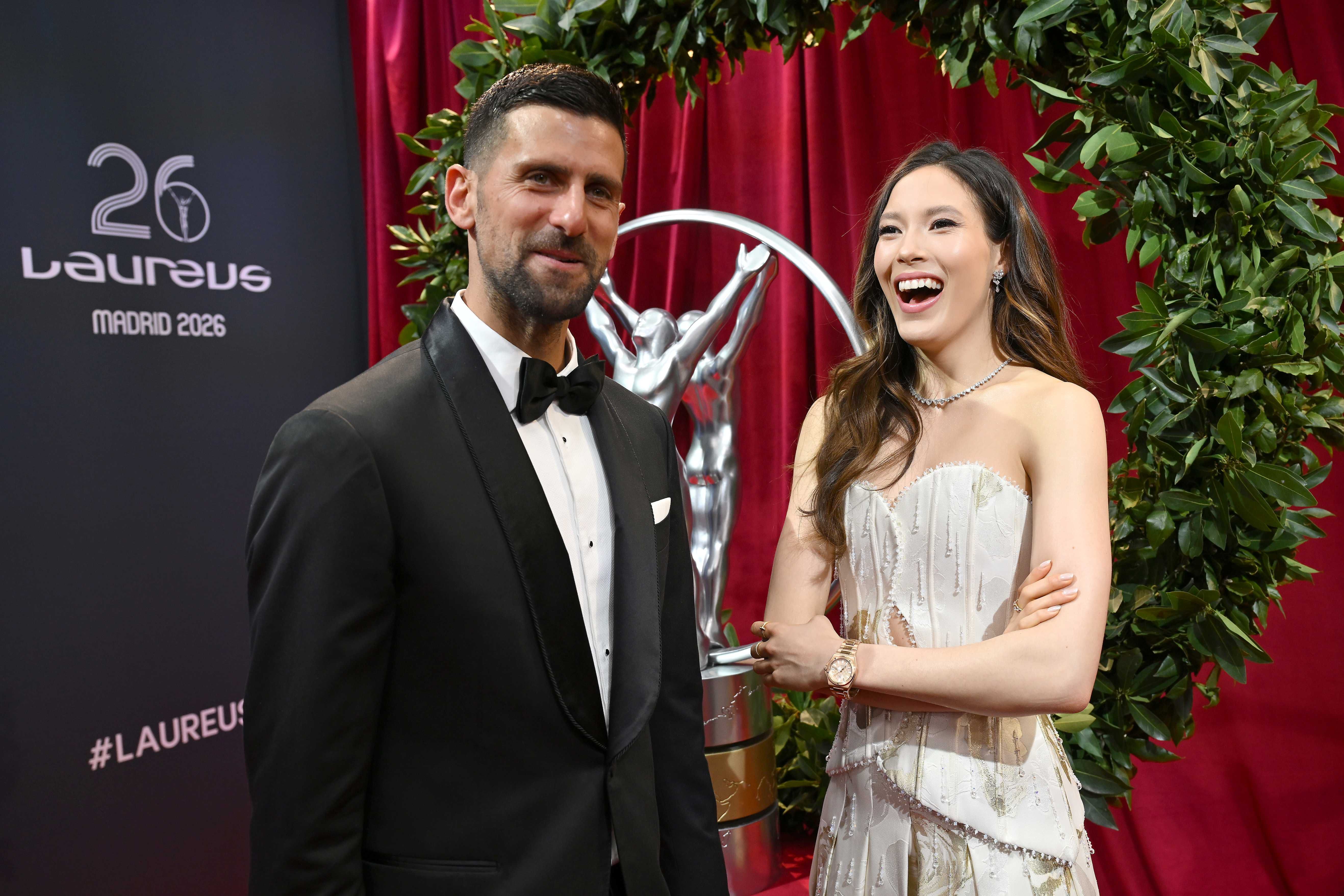 Novak Djokovic e Eileen Gu