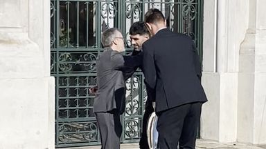 A chegada dos campeões à Praça do Município