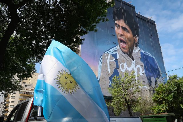 Mural em homenagem a Maradona
