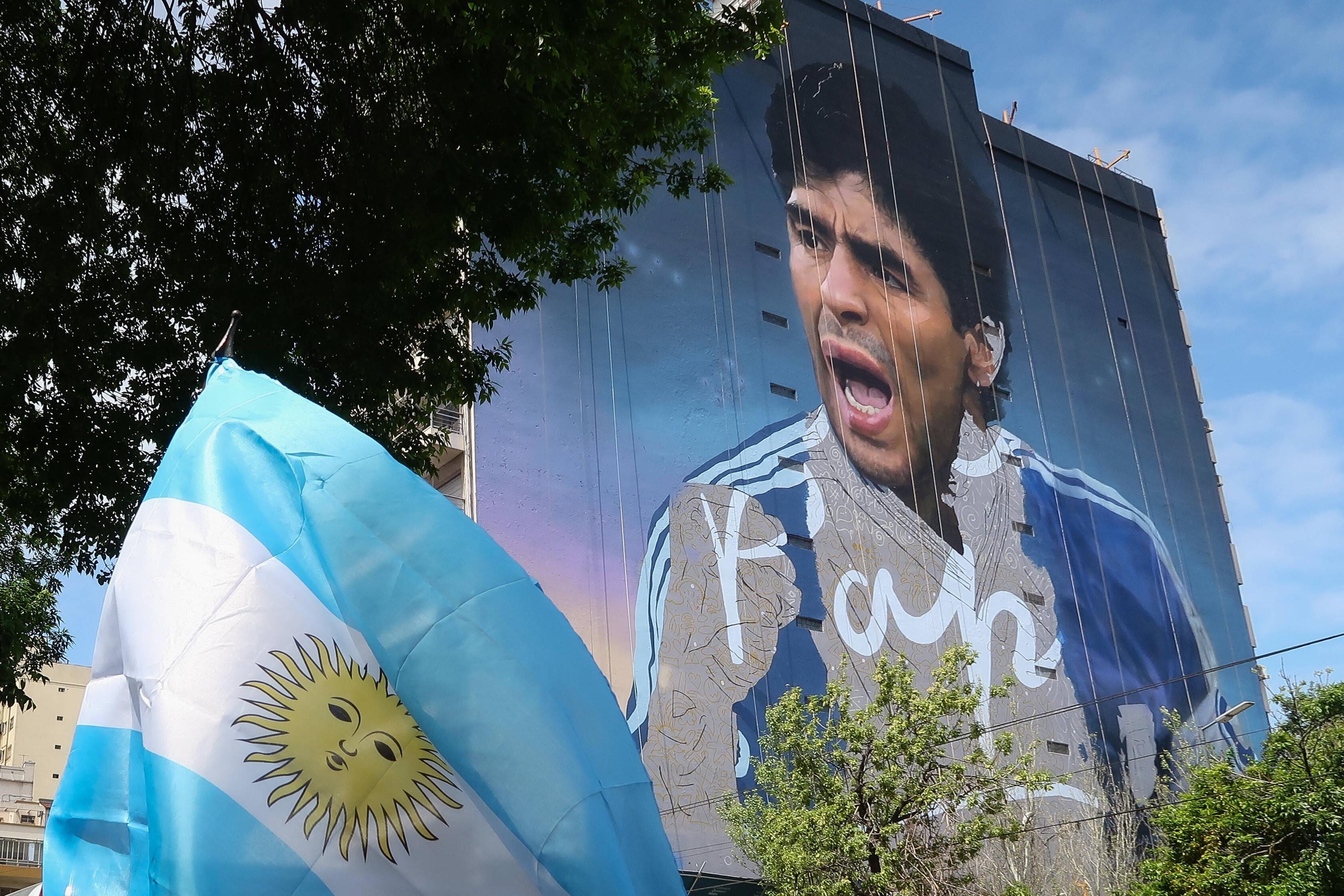 Mural em homenagem a Maradona