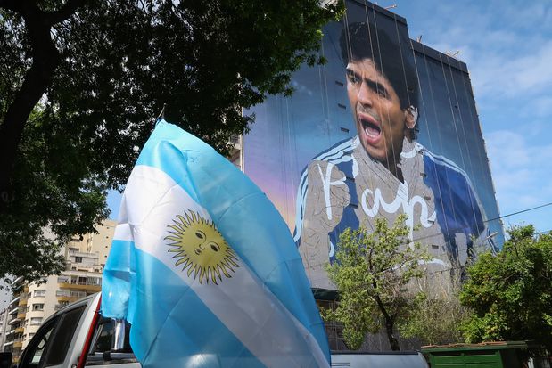 Mural em homenagem a Maradona