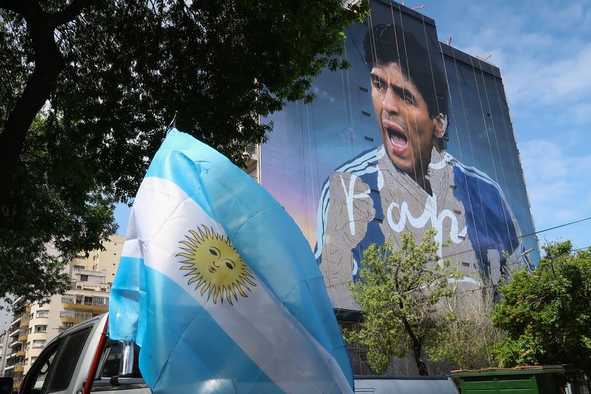 Mural em homenagem a Maradona
