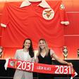 Mónica Jorge, diretora de futebol feminino, e Lúcia Alves