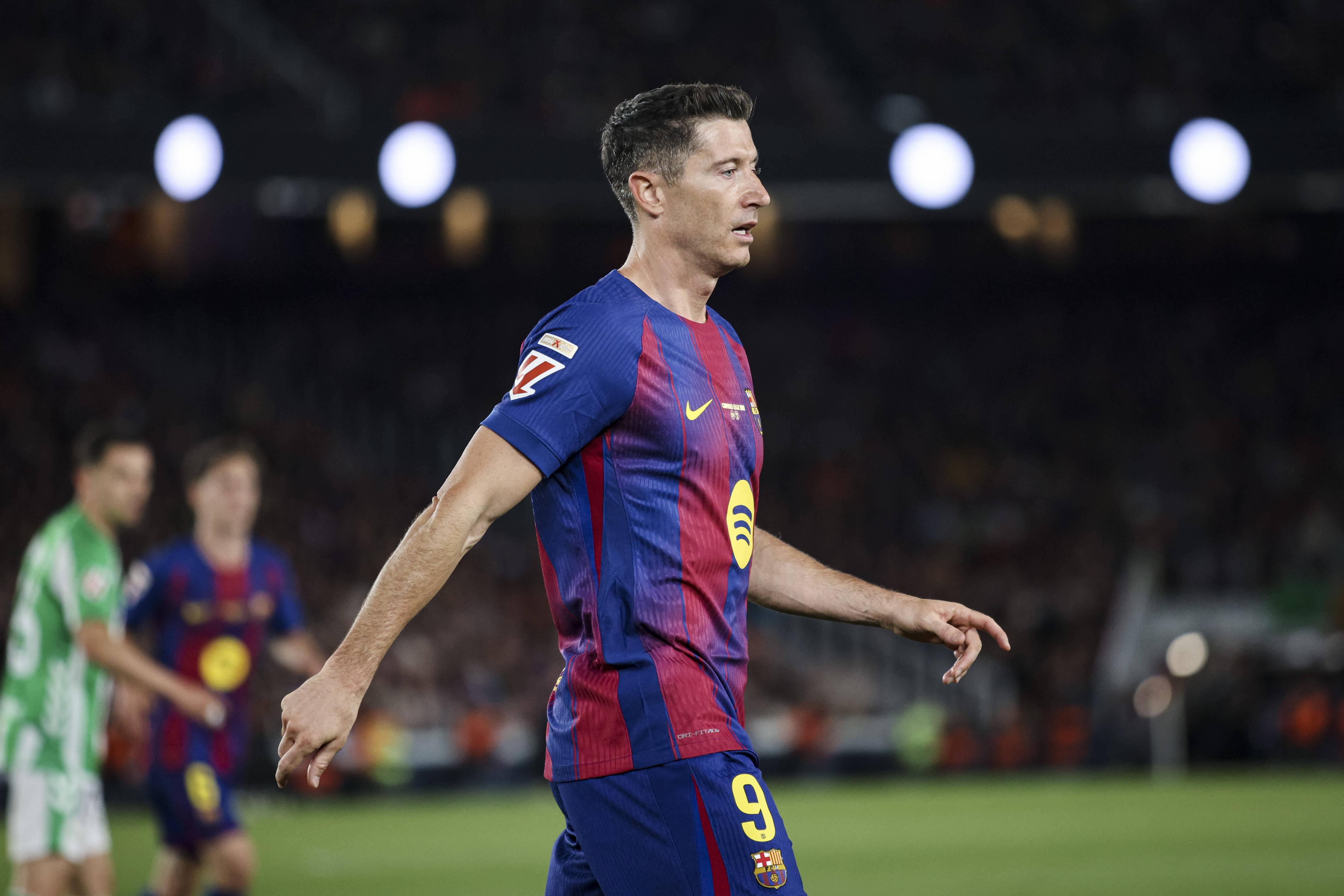 Robert Lewandowski esteve quatro temporadas no Barcelona