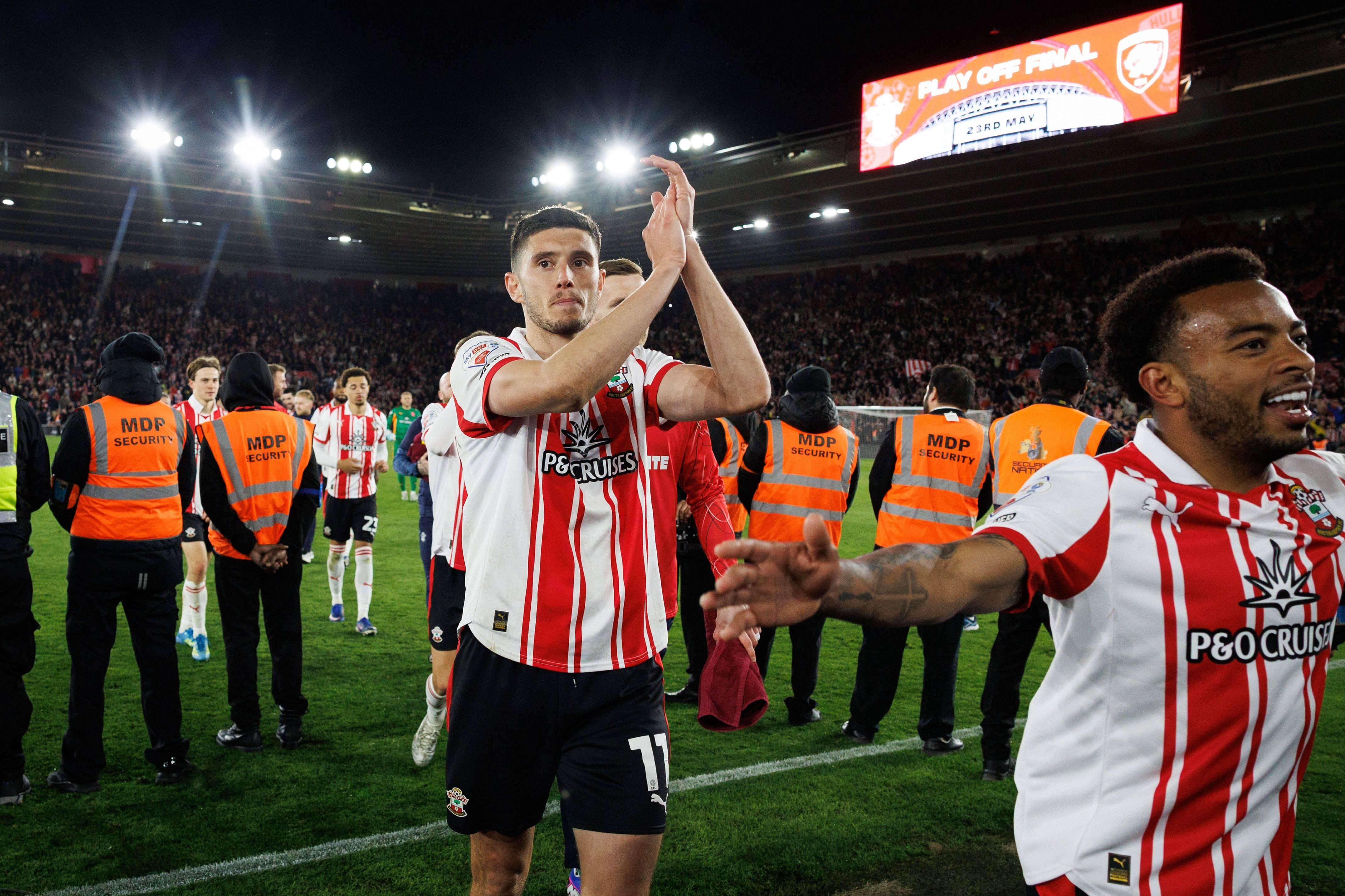 Southampton tinha eliminado o Middlesbrough na meia-final do play-off