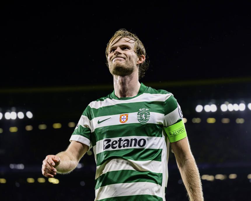 Morten Hjulmand, médio e capitão do Sporting
