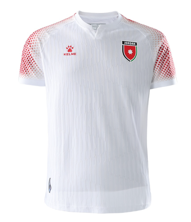 Jordânia (Grupo J), camisola principal. Kelme
