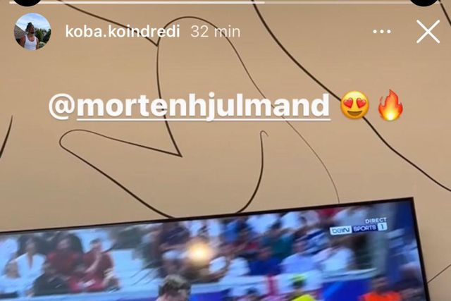 Koindredi atento à exibição e ao grande golo de Hjulmand