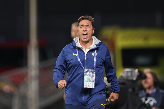 Rui Jorge, selecionador nacional de sub-21, em ação no Campeonato da Europa da categoria que está a decorrer na Eslováquia