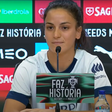 Beatriz Fonseca em conferência de imprensa