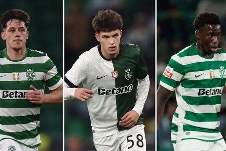Rafael Nel, Flávio Gonçalves e Salvador Blopa procuram vaga no plantel principal do Sporting