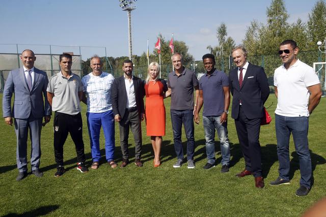 Mariia Kryvopyshyna, diretora da academia do Benfica na Ucrânia, recebeu uma delegação encarnada em 2021 (foto: A BOLA)