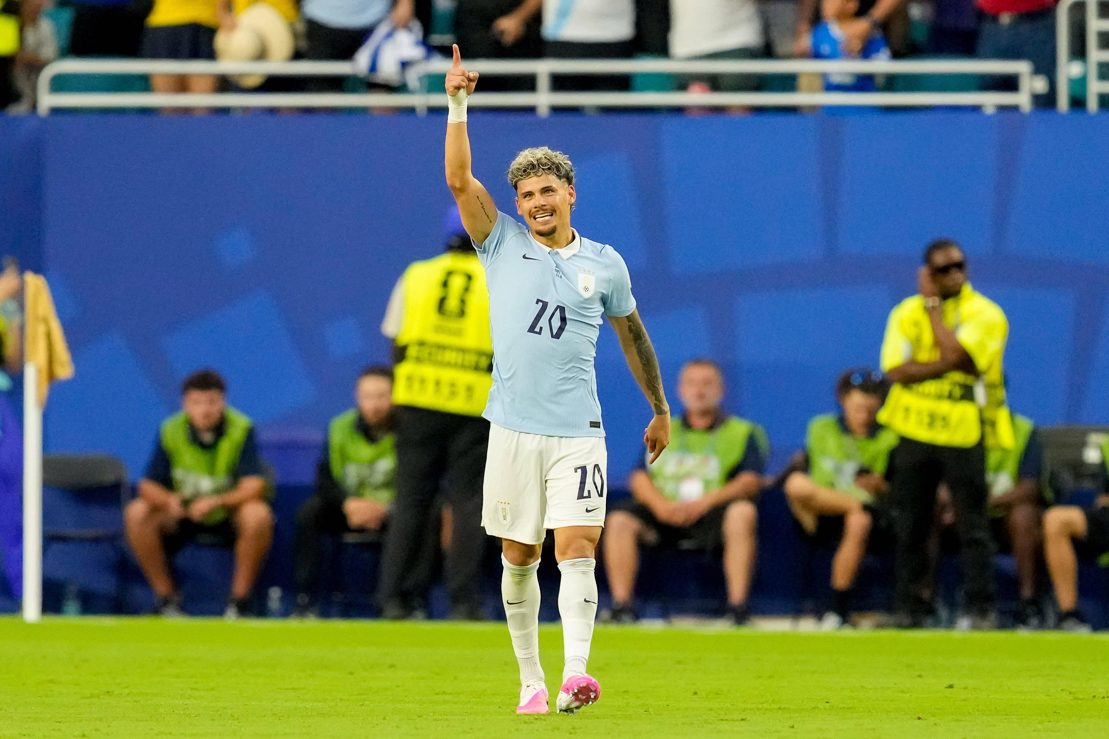 Uruguai tem 90 golos em Mundiais e o último foi de Maxi Araújo. É o mais perto dos 100 - Foto: Imago