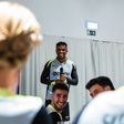 David Moreira foi um dos jogadores que subiu ao palco improvisado
