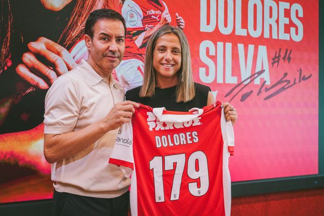 Dolores Silva ao lado de António Salvador (Foto SC Braga)