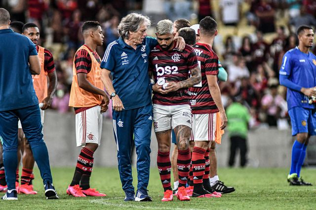 Jorge Jesus com Gabigol no Flamengo (Imago)