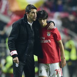 Bruno Lage e João Félix no Benfica 2018/19 (foto: Sérgio Miguel Santos)