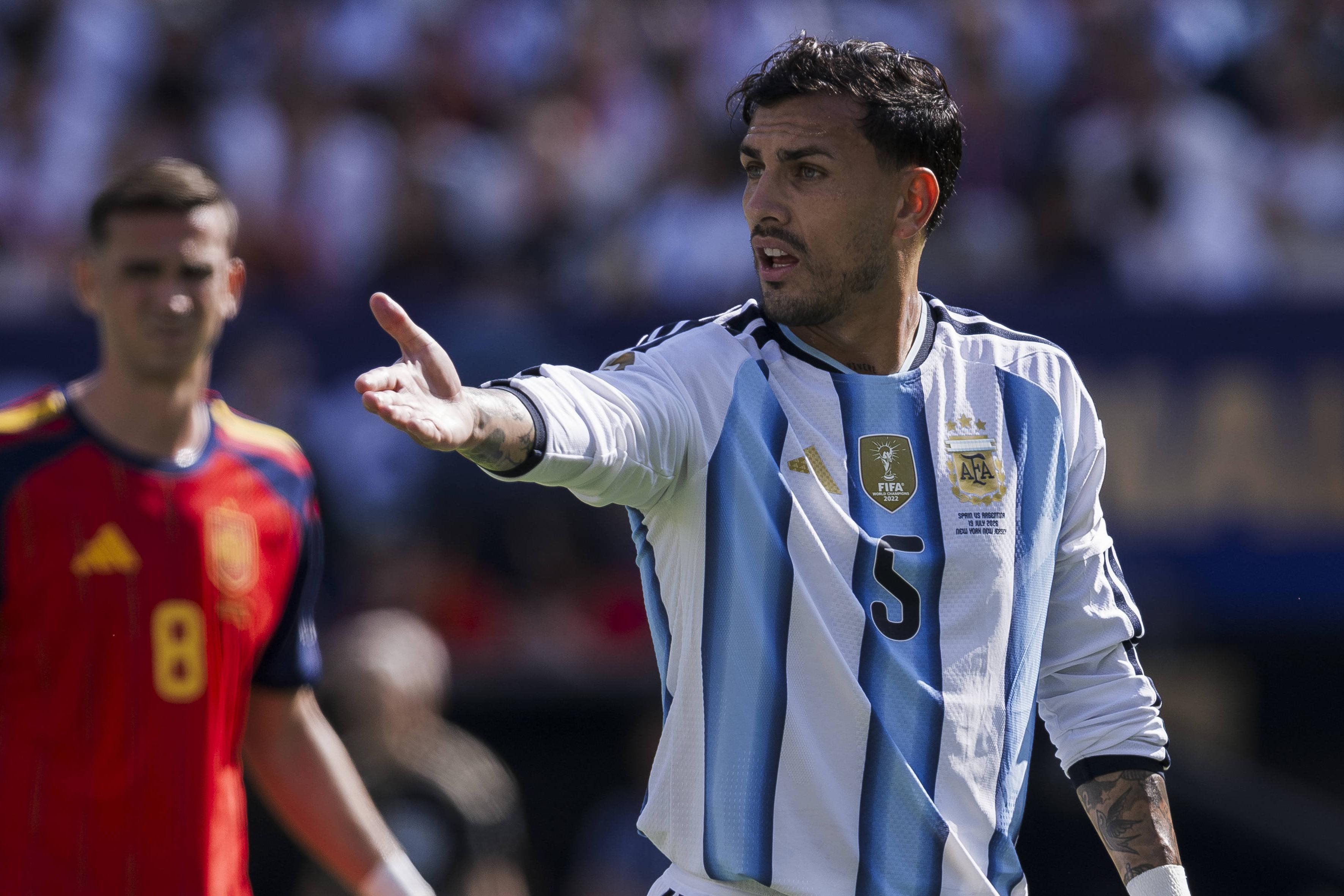 Leandro Paredes entrou no início da segunda parte da final com a Espanha