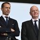 Aleksander Ceferin, presidente da UEFA, e Gianni Infantino, presidente da FIFA (IMAGO)
