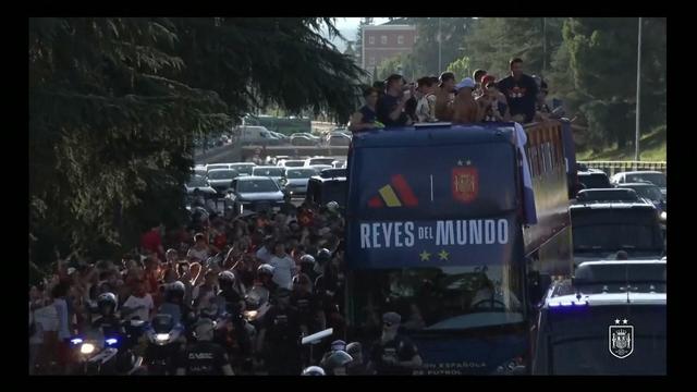 Receção apoteótica aos campeões do mundo em Madrid