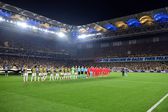 Onzes iniciais de Benfica e Fenerbahçe alinhados antes do encontro (IMAGO / Anadolu Agency)
