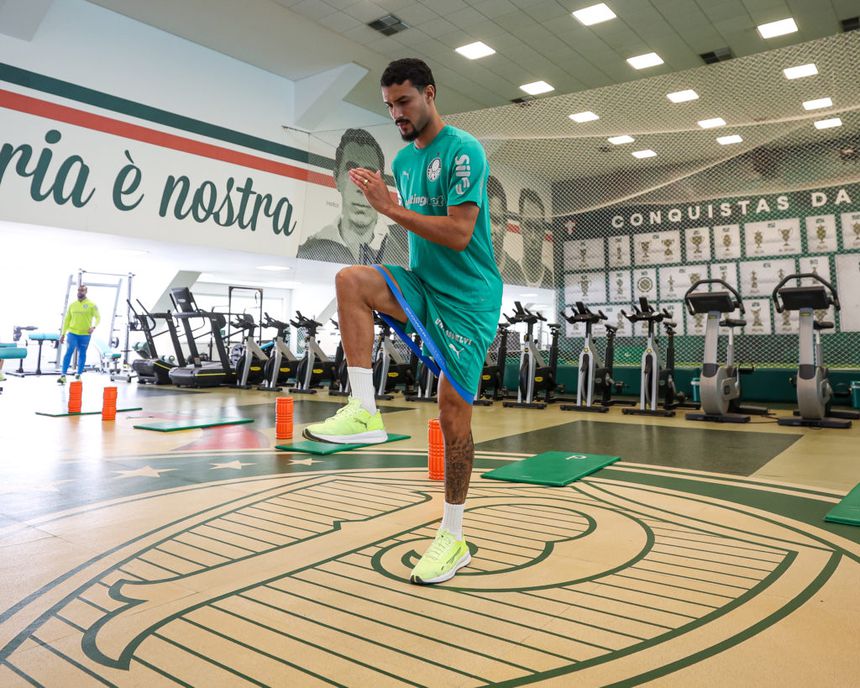 Jefté já conheceu os cantos à nova casa. Foto Palmeiras