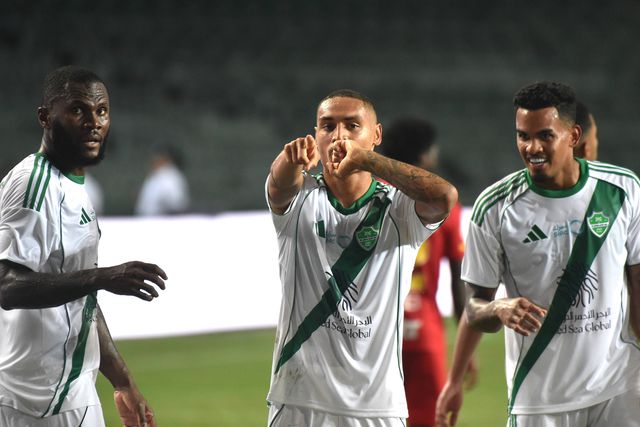 Festejos do Al Ahli nas meias-finais da Supertaça saudita