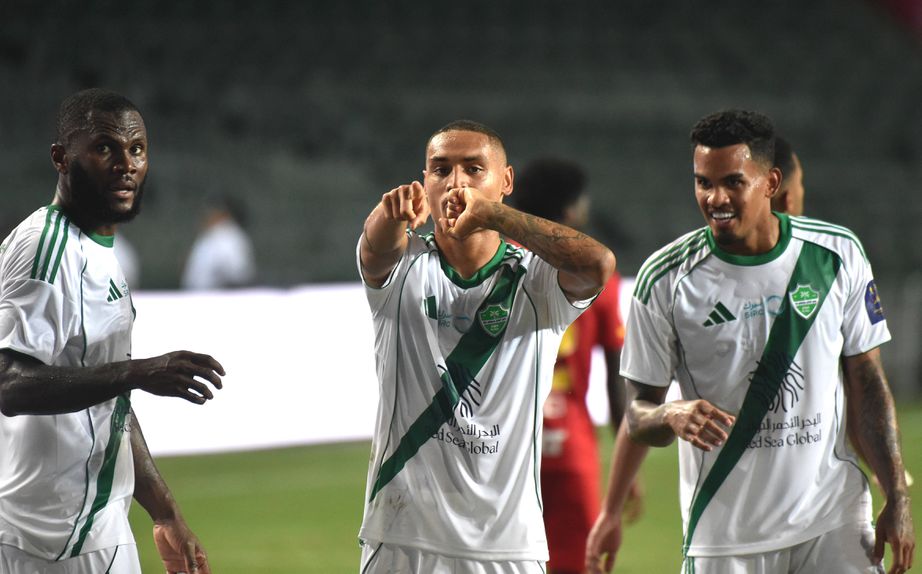 Festejos do Al Ahli nas meias-finais da Supertaça saudita