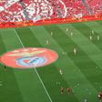 Primeiro momento de euforia no Estádio da Luz