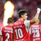 Pau Víctor marcou, aos 25 minutos, de penálti, o primeiro golo do SC Braga diante do Áustria Viena — Foto: Hugo Delgado/LUSA