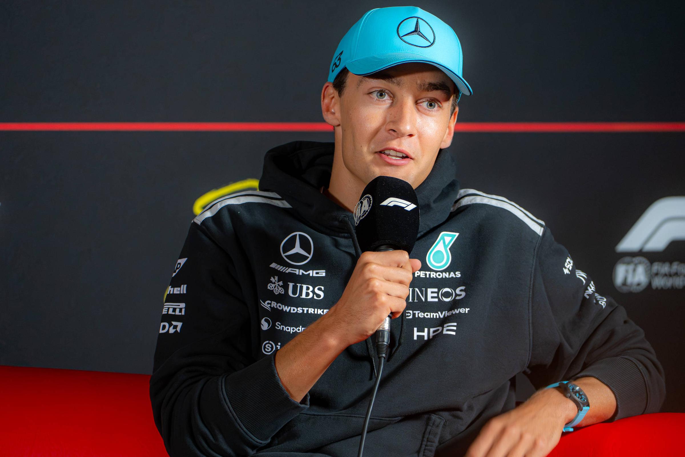 George Russell falou hoje com a imprensa no Circuito de Zandvoort      Fotografia Imago
