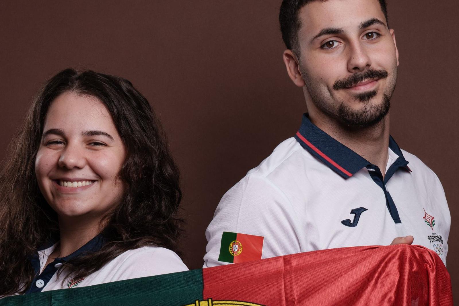 Estão escolhidos os porta-estandarte nos Jogos do Mediterrâneo: Inês Barros e Leonardo Anastácio. Foto COP