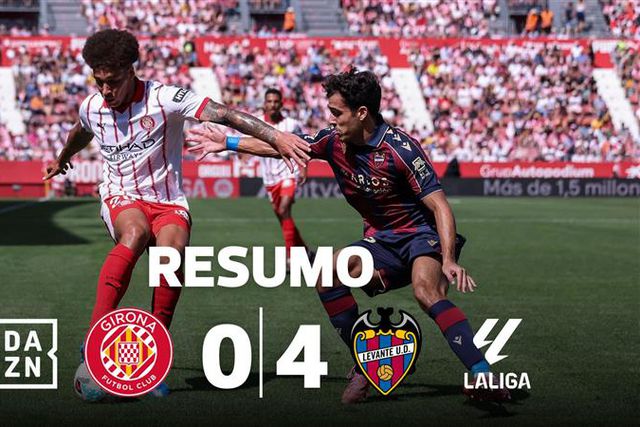 Duas expulsões e golo de livre de Carlos Álvarez na goleada do Levante