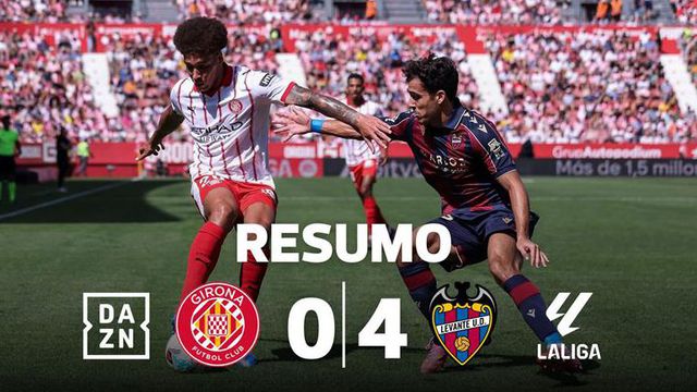 Duas expulsões e golo de livre de Carlos Álvarez na goleada do Levante