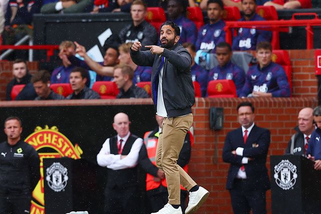Ruben Amorim, treinador do Manchester United, em Old Trafford