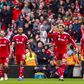 Ekitiké a celebrar o segundo golo do Liverpool no dérbi