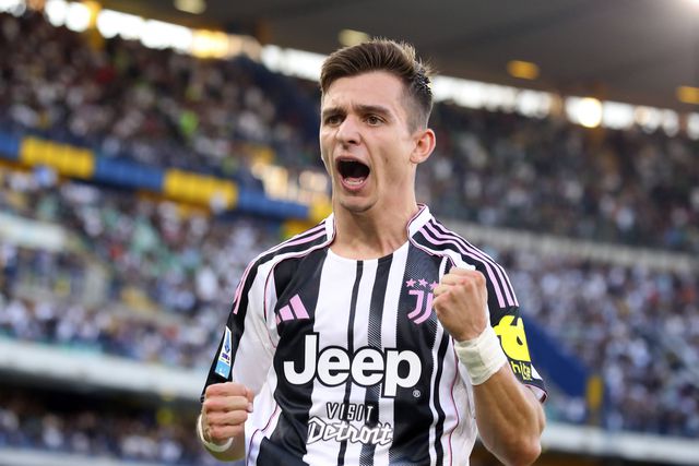 Francisco Conceição a celebrar o primeiro golo da época pela Juventus