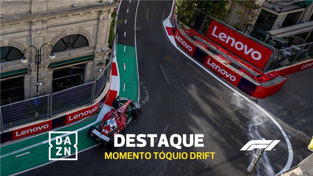 É Baku, mas Hamilton e Lawson parecem estar em Tóquio... drift