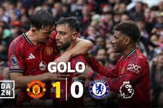 200.º jogo de Bruno Fernandes na Premier League premiado com golo, mas por pouco